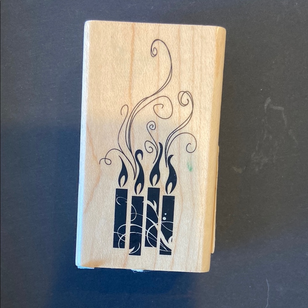 Wood-mounted rubber stamp NEW